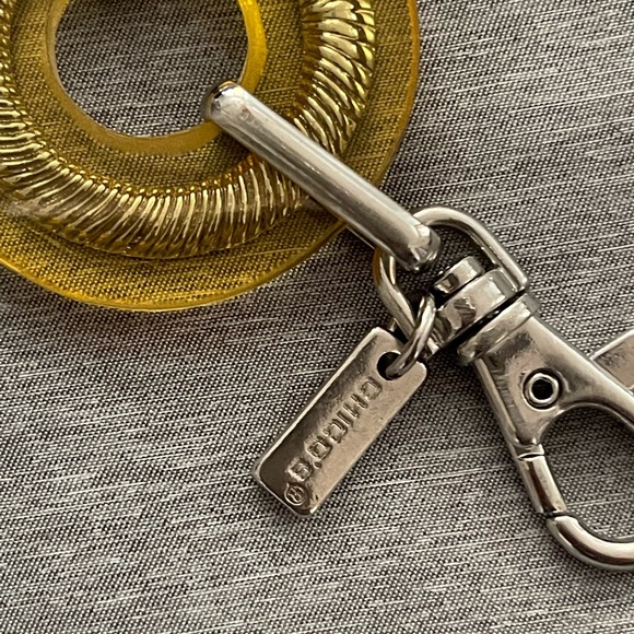 Chico’s silver medal & yellow lucite chain link belt - Picture 4 of 7
